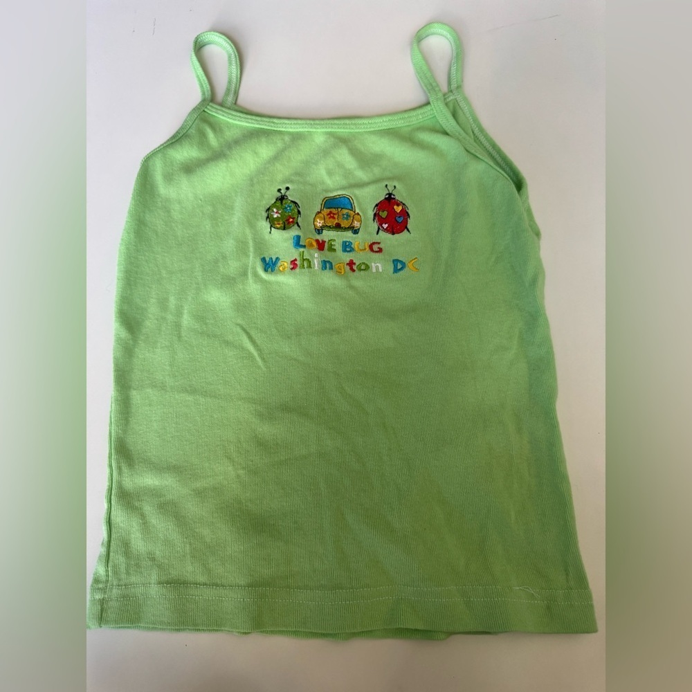 Girls Light Green Graphic tank